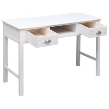 Writing Desk White 110x45x76 cm - Classic Wooden Desk