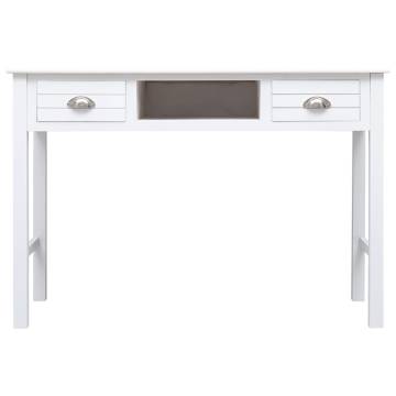 Writing Desk White 110x45x76 cm - Classic Wooden Desk