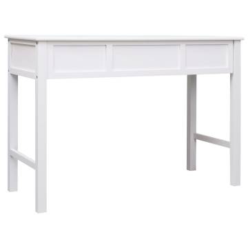 Writing Desk White 110x45x76 cm - Classic Wooden Desk