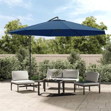 Cantilever Umbrella with Aluminium Pole 350 cm - Blue Shade