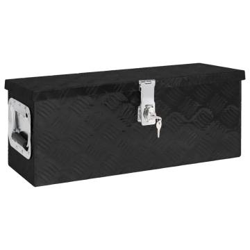 Storage Box Black 60x23.5x23 cm Aluminium - Durable & Practical