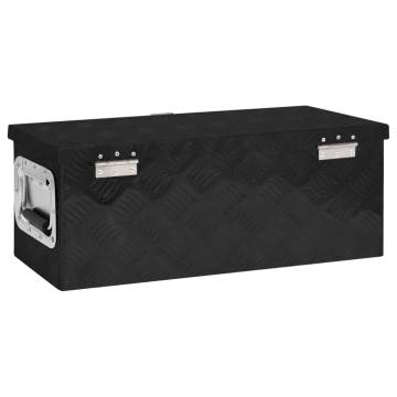 Storage Box Black 60x23.5x23 cm Aluminium - Durable & Practical