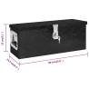 Storage Box Black 60x23.5x23 cm Aluminium - Durable & Practical