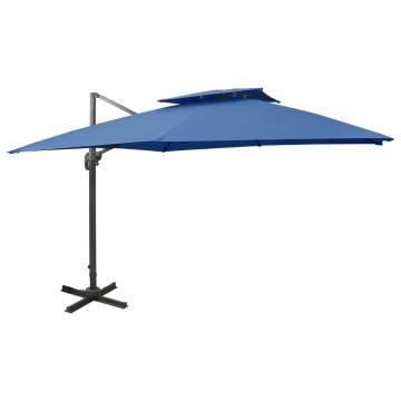 Cantilever Umbrella 300x300 cm Azure Blue | Premium Shade Solution