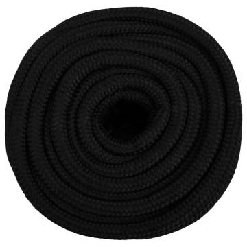 Durable 16mm Black Work Rope - 100m Polyester | HipoMarket