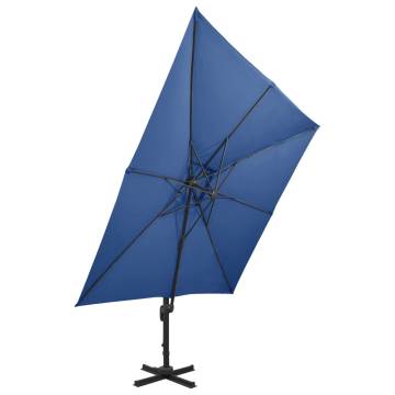 Cantilever Umbrella 300x300 cm Azure Blue | Premium Shade Solution