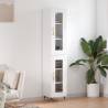 Highboard White 34.5x34x180 cm Engineered Wood Colour white Quantity in Package 1 Model 1 glass door 