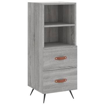 Stylish Highboard Grey Sonoma - Engineered Wood Storage Unit