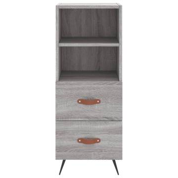 Stylish Highboard Grey Sonoma - Engineered Wood Storage Unit