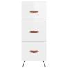 Stylish Highboard High Gloss White | 34.5x34x180 cm | HipoMarket