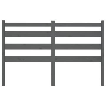 Grey Bed Headboard 146x4x100 cm | Solid Pine Wood Design