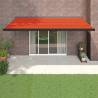 Retractable Awning Orange and Brown 5x3 m Fabric and Aluminium Colour orange and black Size 500 x 300 cm Quantity in Package 1 