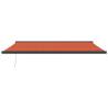 Retractable Awning Orange & Brown 5x3m | Durable & Stylish