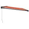 Retractable Awning Orange & Brown 5x3m | Durable & Stylish