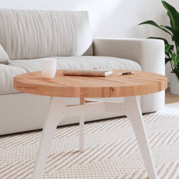 Round Solid Beech Wood Table Top Ø70x4 cm - HipoMarket