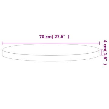 Round Solid Beech Wood Table Top Ø70x4 cm - HipoMarket