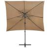 Cantilever Umbrella with Double Top 250x250 cm Taupe | HipoMarket