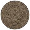 Handmade Rug Jute Black and Brown 180 cm Colour black Diameter 180 cm 