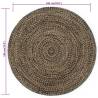 Handmade Jute Rug - Black & Brown, 180 cm | Hipomarket