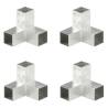 Post Connectors 4 pcs Y Shape Galvanised Metal 71x71 mm Size 71 x 71 mm Quantity in Package 4 Shape y shape 