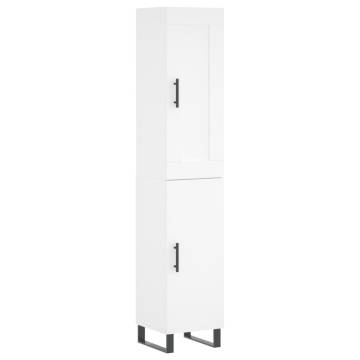 Stylish Highboard White 34.5x34x180 cm | Durable & Elegant