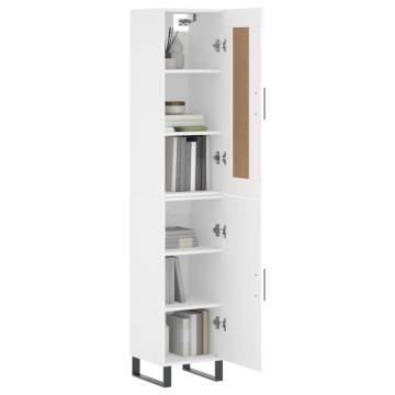 Stylish Highboard White 34.5x34x180 cm | Durable & Elegant