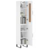 Stylish Highboard White 34.5x34x180 cm | Durable & Elegant