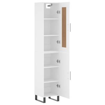 Stylish Highboard White 34.5x34x180 cm | Durable & Elegant