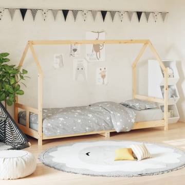 Kids Bed Frame 80x200 cm Solid Wood Pine - Hipomarket