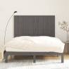 Wall Headboard Grey - Solid Wood Pine 159.5x3x110 cm