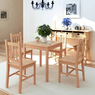 Five Piece Pinewood Dining Set - Stylish & Durable