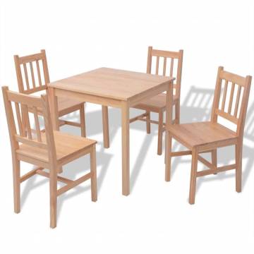 Five Piece Pinewood Dining Set - Stylish & Durable