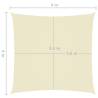 Cream Sunshade Sail 4x4m - UV & Water Resistant Oxford Fabric