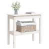 Stylish White Console Table 80x40x75 cm Solid Pine Wood