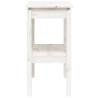 Stylish White Console Table 80x40x75 cm Solid Pine Wood