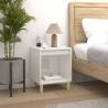 Elegant High Gloss White Bedside Cabinets - 2 pcs