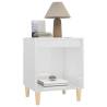 Elegant High Gloss White Bedside Cabinets - 2 pcs