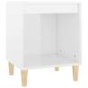 Elegant High Gloss White Bedside Cabinets - 2 pcs