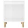 Elegant High Gloss White Bedside Cabinets - 2 pcs