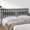 Stylish Grey Bed Headboard - Solid Wood Pine 205.5x4x100 cm