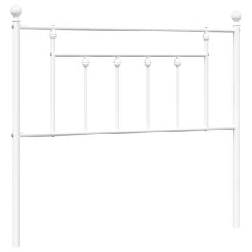 Stylish White Metal Headboard - 100 cm | Hipo Market