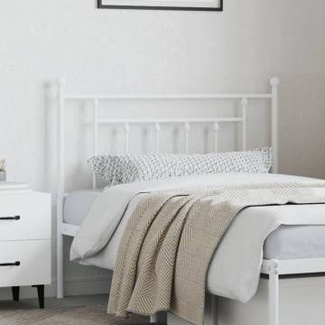 Stylish White Metal Headboard - 100 cm | Hipo Market