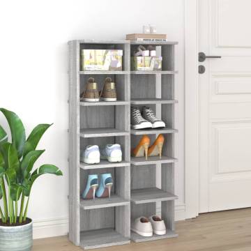 Shoe Racks 2 pcs Grey Sonoma - Space-Saving Storage Solution