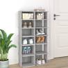 Shoe Racks 2 pcs Grey Sonoma 27.5x27x102 cm Engineered Wood Colour grey sonoma Quantity in Package 2 Number of 1 Number of shelves 