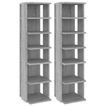 Shoe Racks 2 pcs Grey Sonoma - Space-Saving Storage Solution