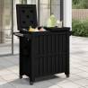 3-in-1 Serving Cart Black Polypropylene Colour black 