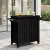 3-in-1 Serving Cart - Black Polypropylene for Outdoor Gatherings