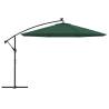 Cantilever Umbrella with LED Lights - 350 cm Green