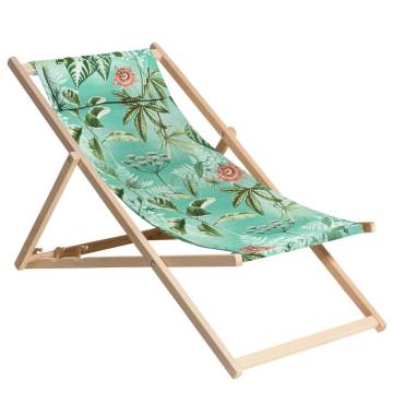 Madison Wooden Beach Chair Mauel 55x90x87 cm - Blue