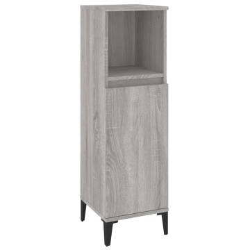 Bathroom Cabinet Grey Sonoma - 30x30x100 cm - Hipomarket